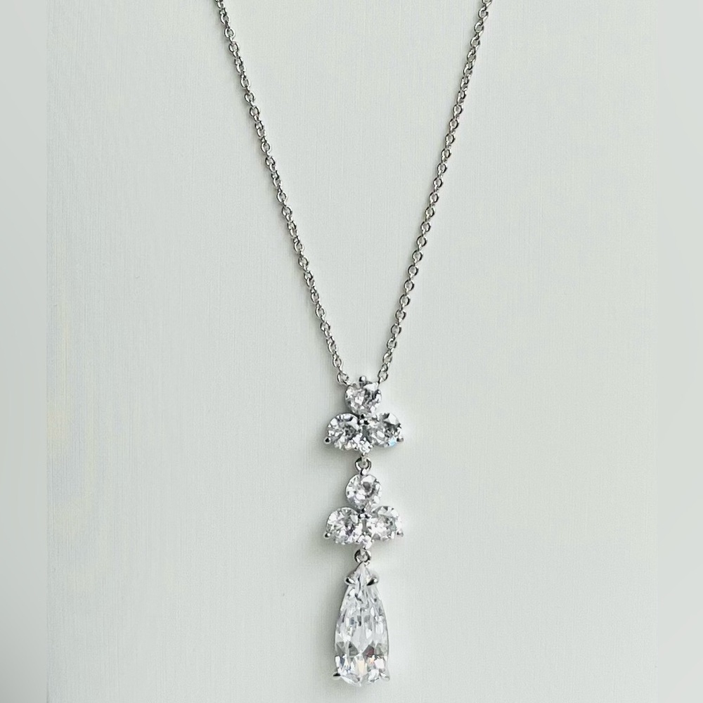 Eliot Danori Silver-Tone Mixed Stone Lariat Necklace